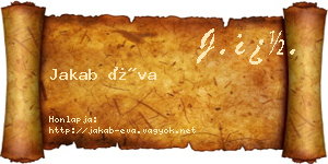 Jakab Éva névjegykártya