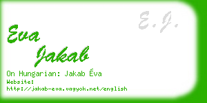 eva jakab business card